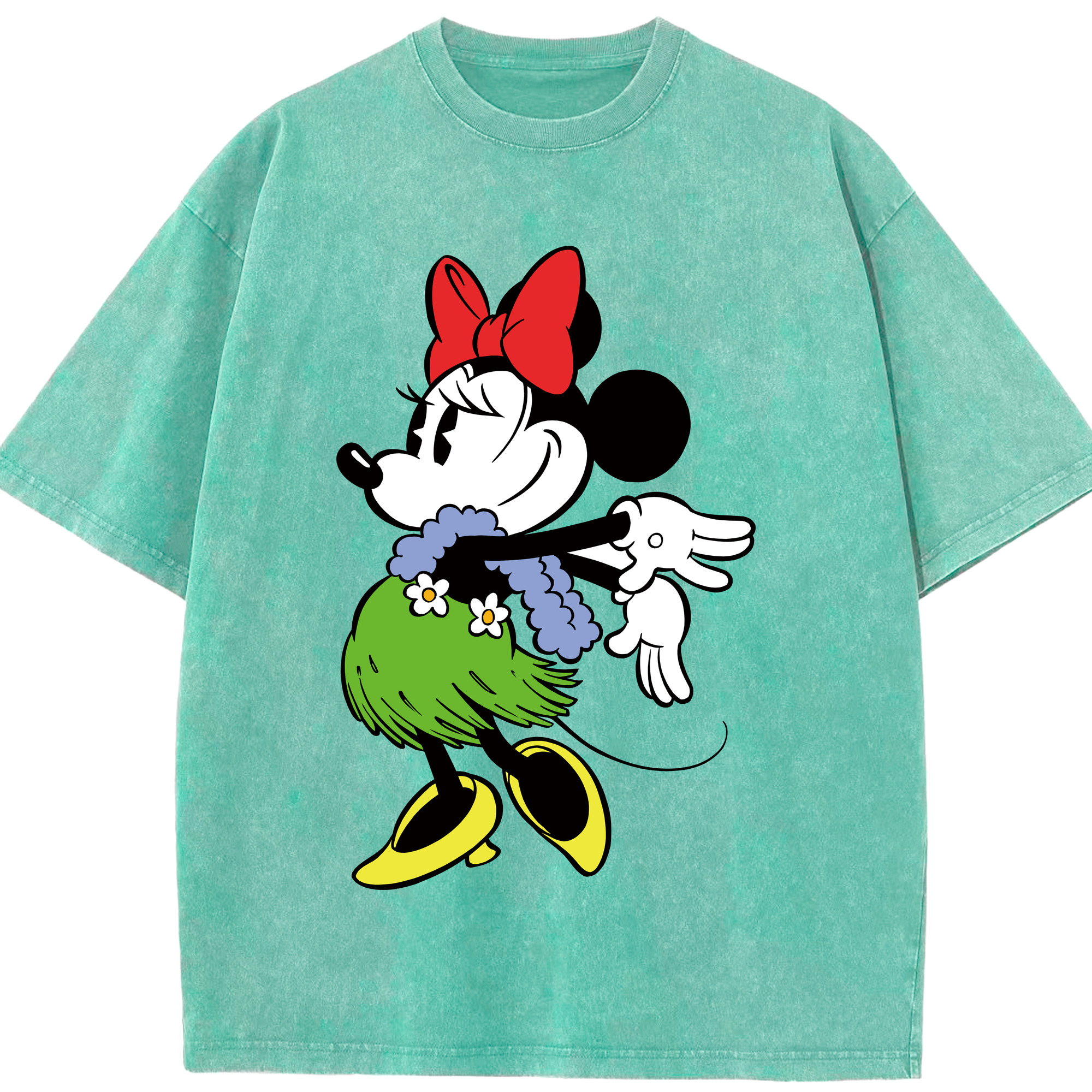 （画像用） ミッキーマウス Mickey Mouse 綿100% ヴィンテージ風 半袖Tシャツ（フロントプリント）